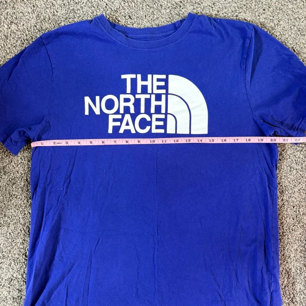 The North Face T Shirt Mens Blue Short Sleeve Logo‎ Graphic Crew Neck Tee L